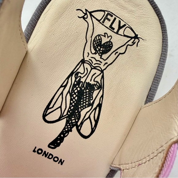 NWT Fly London Taji Sky Blue/Baby Pink Platform Sandals Size EU 40 US 9-9.5 - Picture 9 of 16